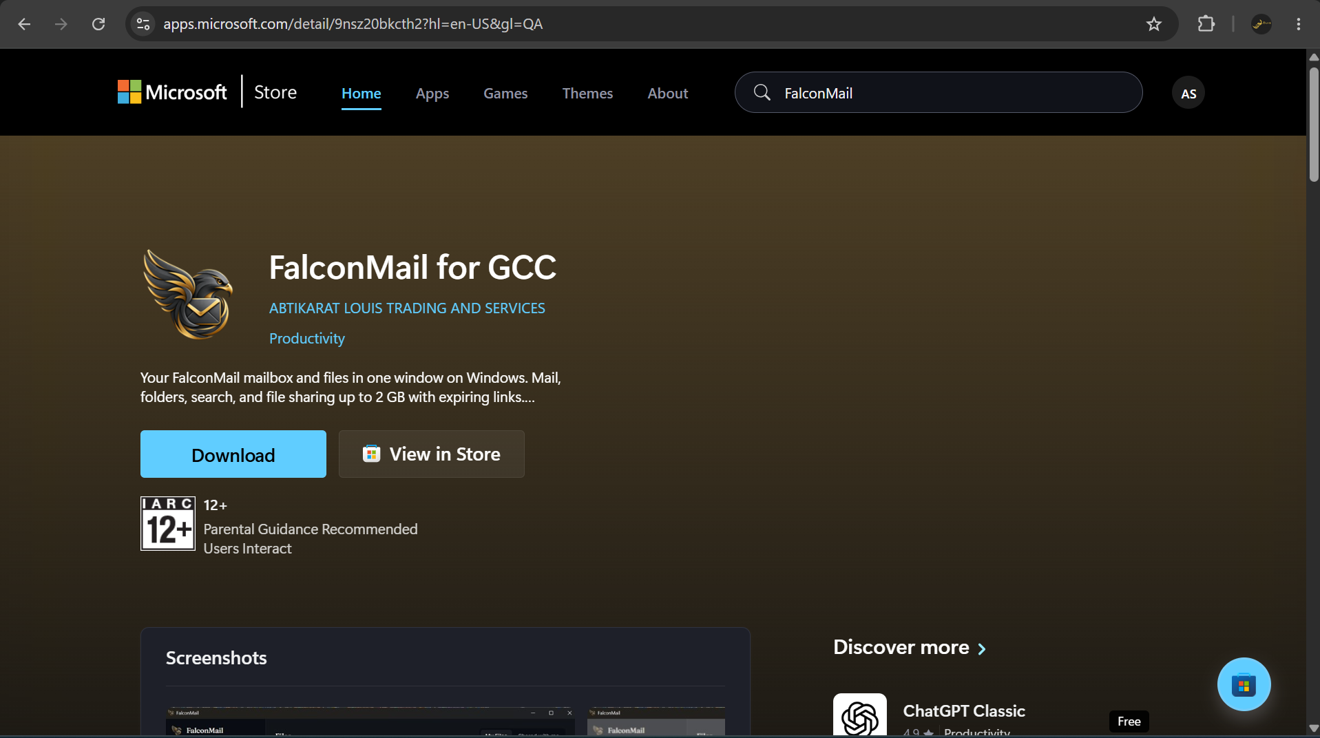FalconMail Desktop App Is Live on the Microsoft Store